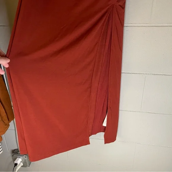 Free People Hayley Midi Strapless Dress in Russet Acorn Women’s Size Medium - Picture 7 of 13